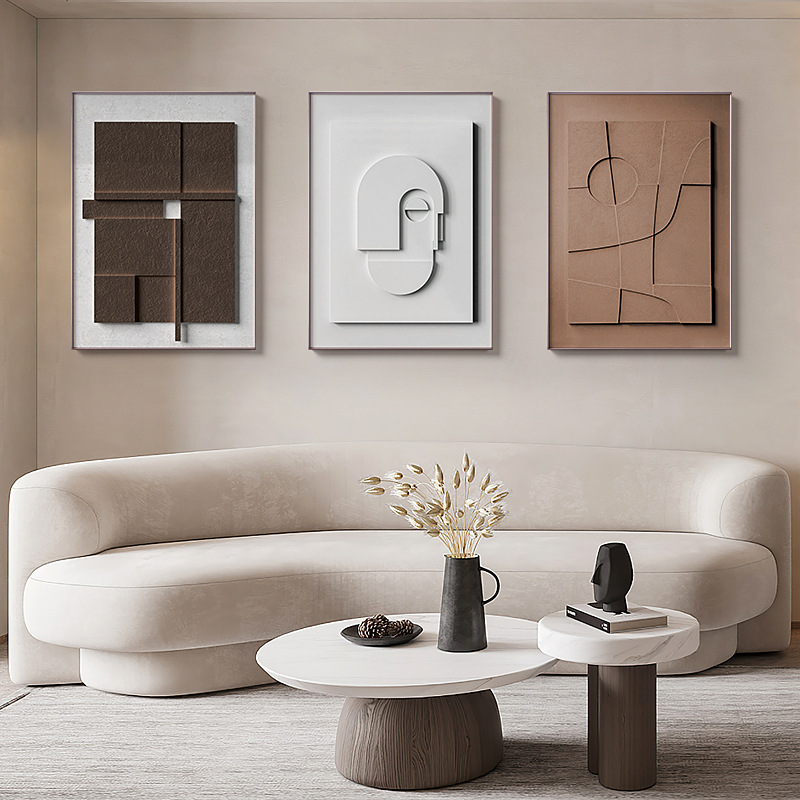 Luxury Lifestyle Picture - 侘び寂びモランディトーン装飾画北欧ホームステイ壁リビングルーム装飾画高級装飾画 HQ40H
