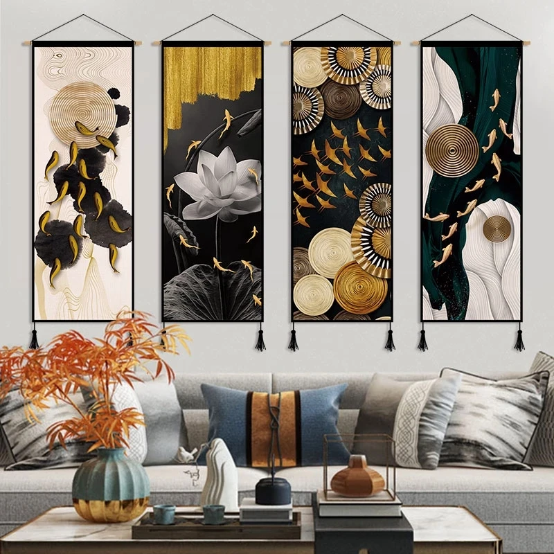 Luxury Lifestyle Picture - 風水キャンバス絵画,軽い豪華な壁の芸術,ポスター写真,リビングルームの装飾,吊り下げられた巻物,ホームオフィス