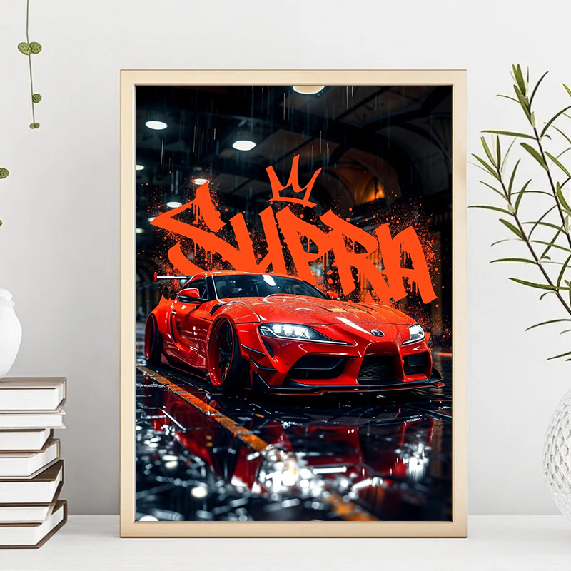 ブルーミアータスープラ車 E36 高級スーパーカーポスタース - Luxury Lifestyle Picture のレビューと価格